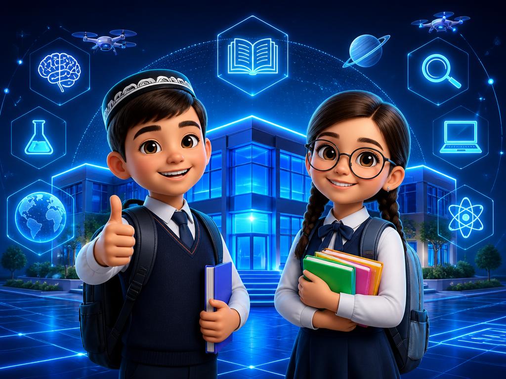 AT MAKTAB o'quvchilari kitob va texnologiya bilan